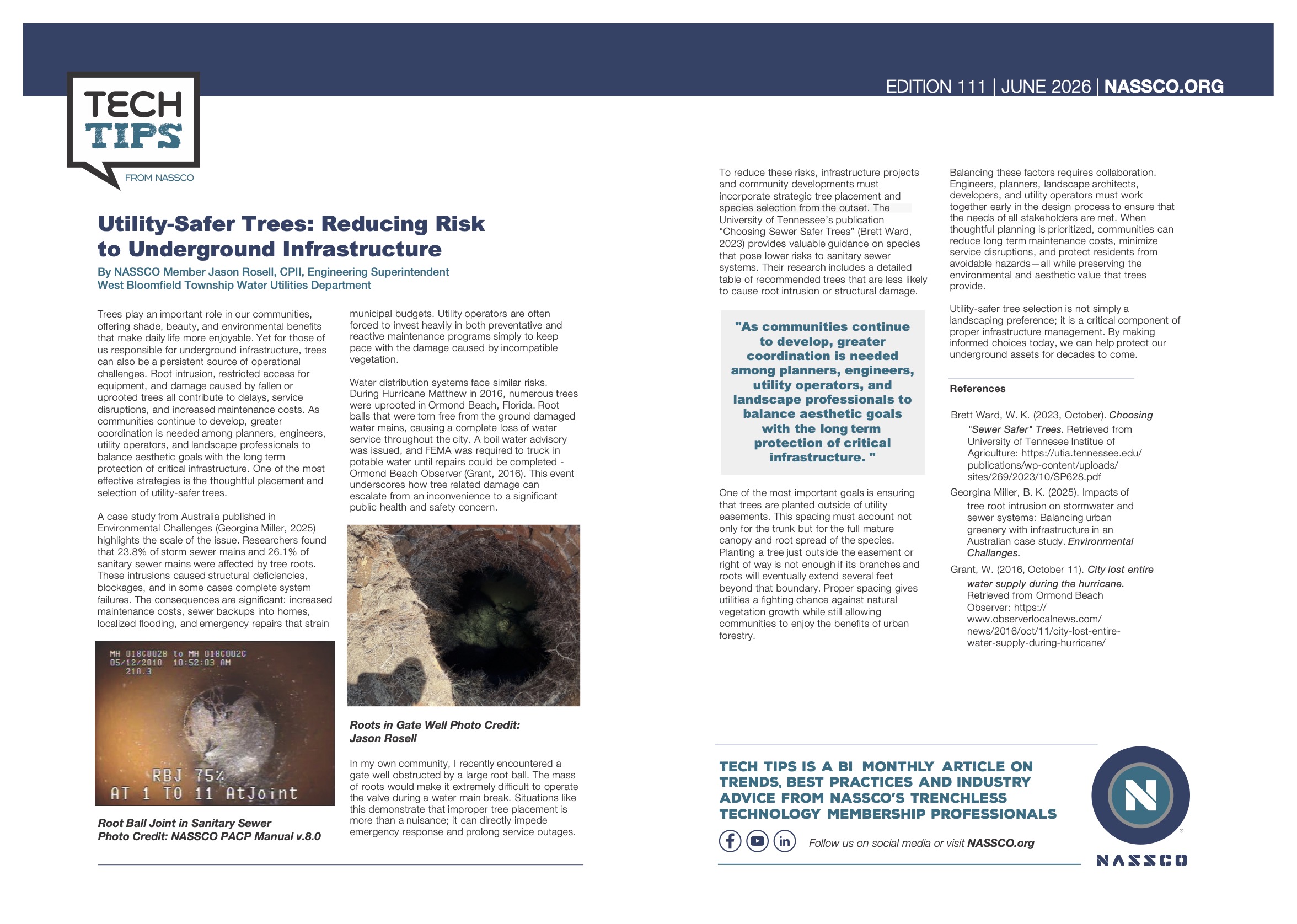 Utility-Safer Trees: Reducing Risk to Underground Infrastructure